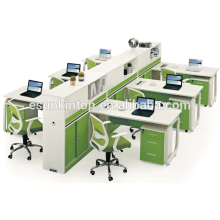 Wooden 6 person t shaped office desk used office partition